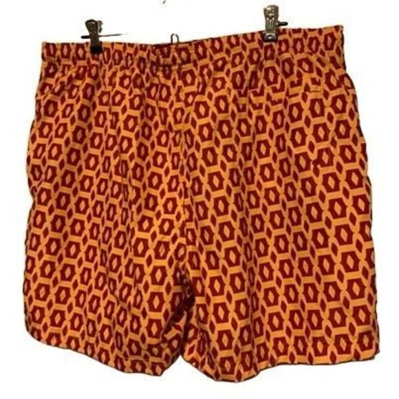 Boca Classics Size XL Red & Yellow Swim Trunks - Picture 4 of 4